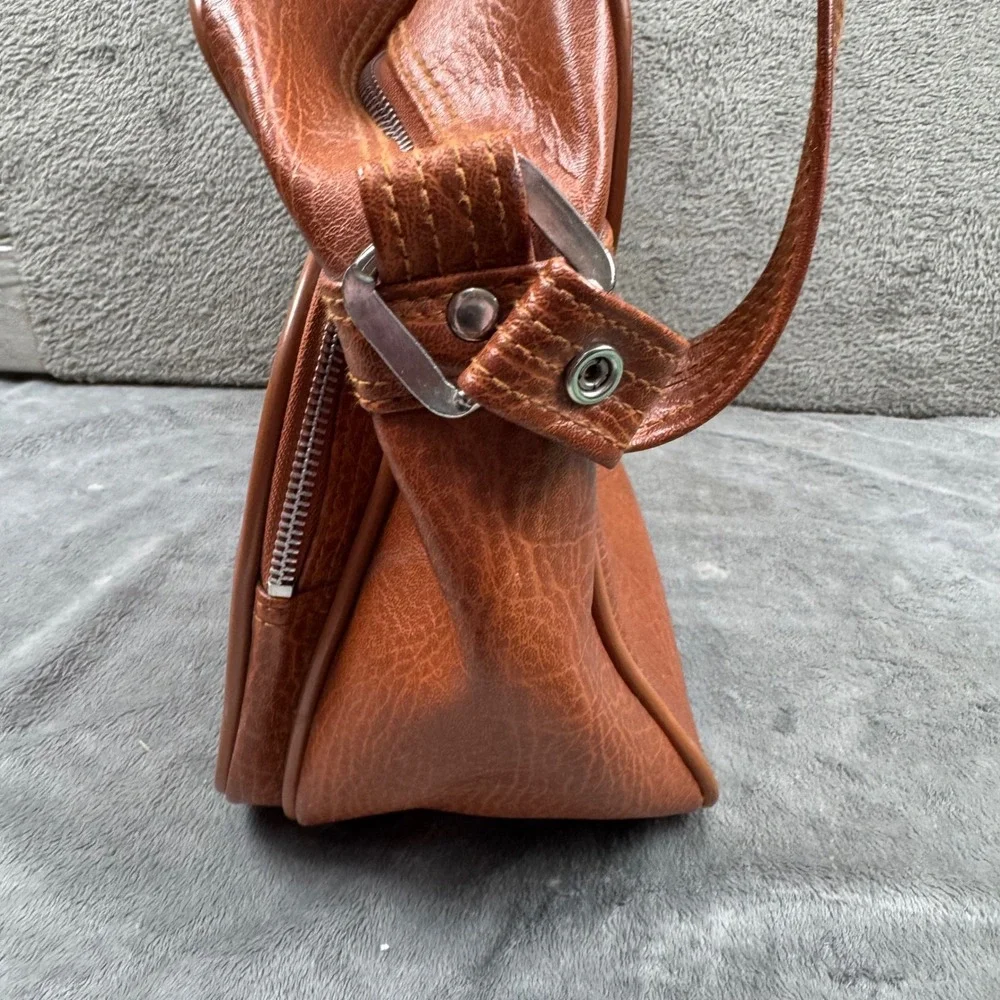 World Traveler Shoulder Bag Unisex OS Brown Excellent Vintage Retro Flight Bag